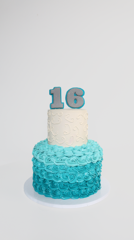 Cascading Blue Roses, Gourmet Wonders by Cakes Designs 3NL