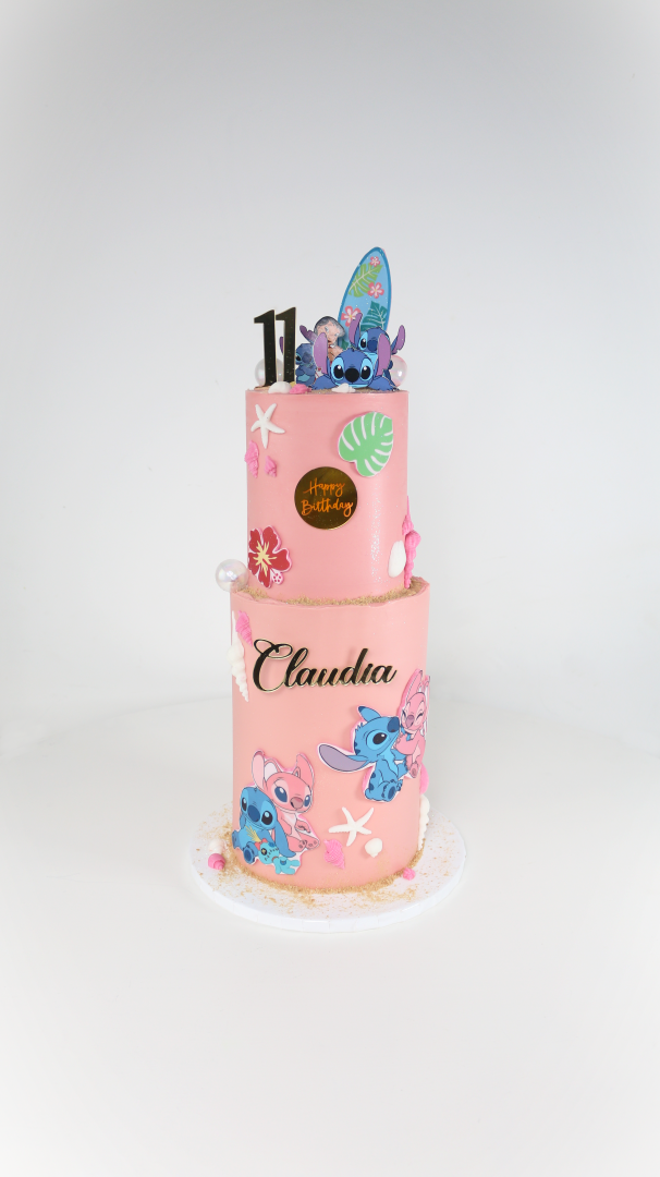 Adventure with Lilo & Stitch cake1