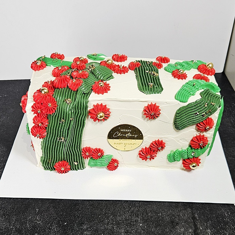 Long, Luxury Square Mosaic Christmas, a bespoke Gourmet Cake by Cakes Designs 3NL