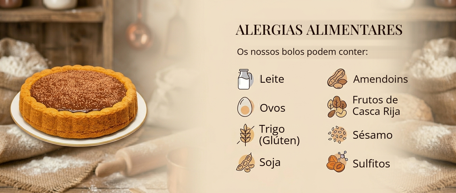 Aviso de alergias alimentares: leite, ovos, trigo, soja, amendoins, frutos de casca rija, sésamo e sulfitos